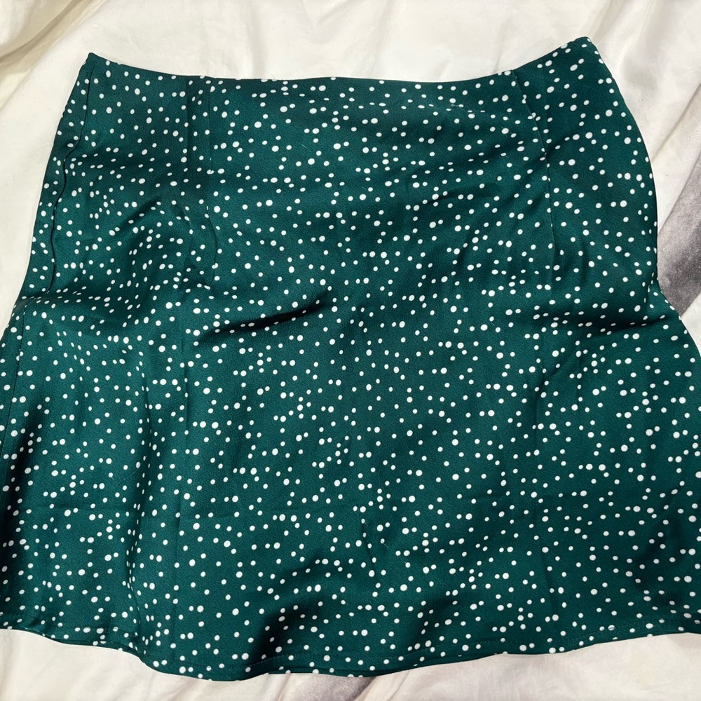Princess Polly Teal Polka Dot Mini Skirt
